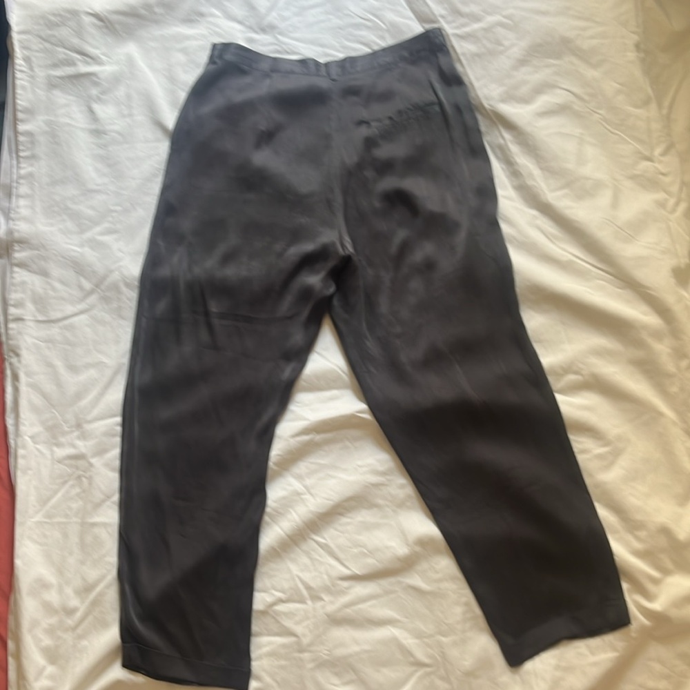 MYWTFSSWEEKDAY Collection size S charcoal grey silk trousers